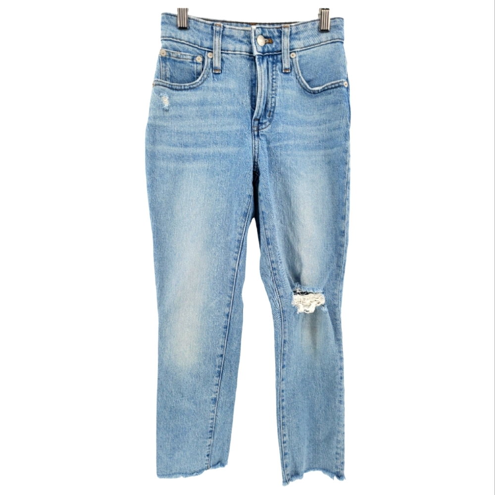Madewell The Curvy Perfect Vintage Jean 23 Petite Distressed 99% Cotton